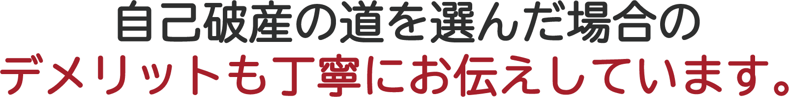 デメリットも丁寧にお伝えしています。