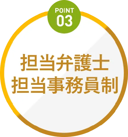 Point3 弁護士2名体制でサポート